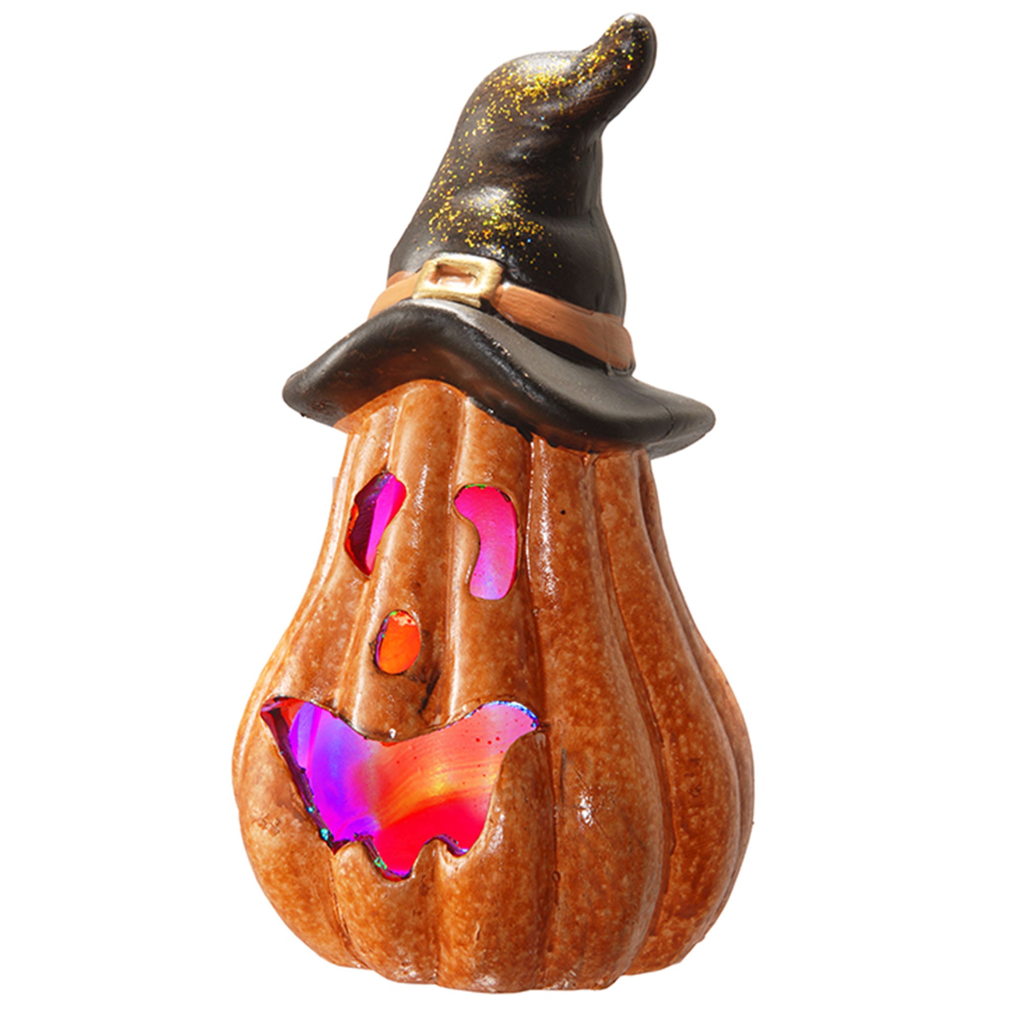 8 Inch LED Halloween Jack O'Lantern Pumpkin - Glowing Decor for Indoor/Outdoor Halloween Party, Porch, Yard & Home Decoration
