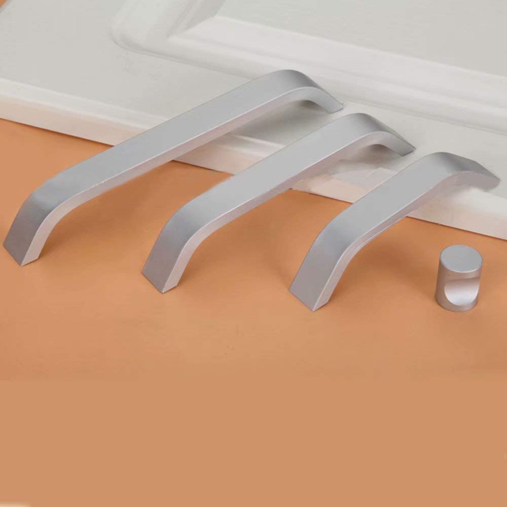 Modern Cabinet Handles 10-Pack - Silver Drawer Pulls for Dresser & Closet