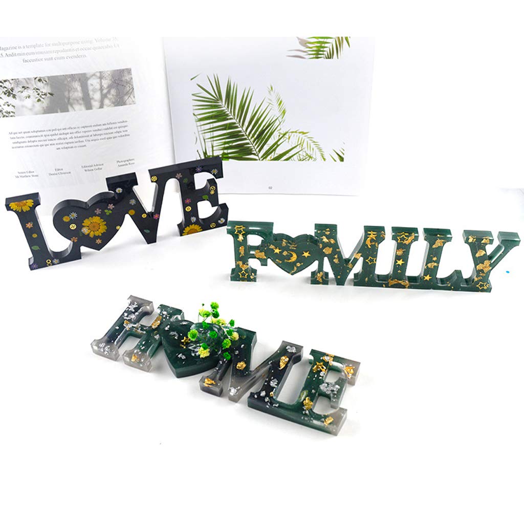 DIY Silicone Resin Molds for Table Decorations - Heart Shaped Love Sign Word Molds for Epoxy Resin Art, Crafts & Home Decor - Perfect for Wedding Centerpieces, Anniversary Gifts & Family Keepsakes