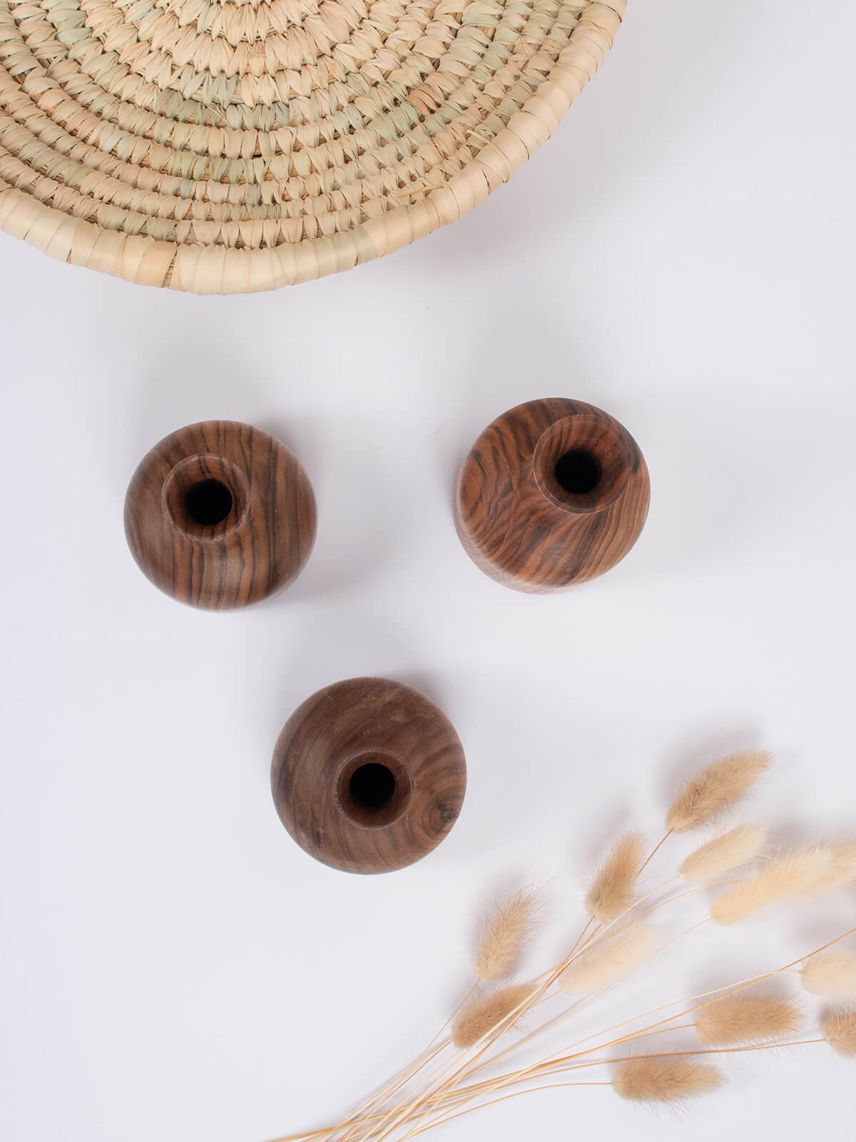 Handcrafted Walnut Wood Mini Vase - Stevie Style | Small Decorative Vase for Home, Office & Wedding Centerpieces | Perfect for Flowers, Succulents & Table Decor
