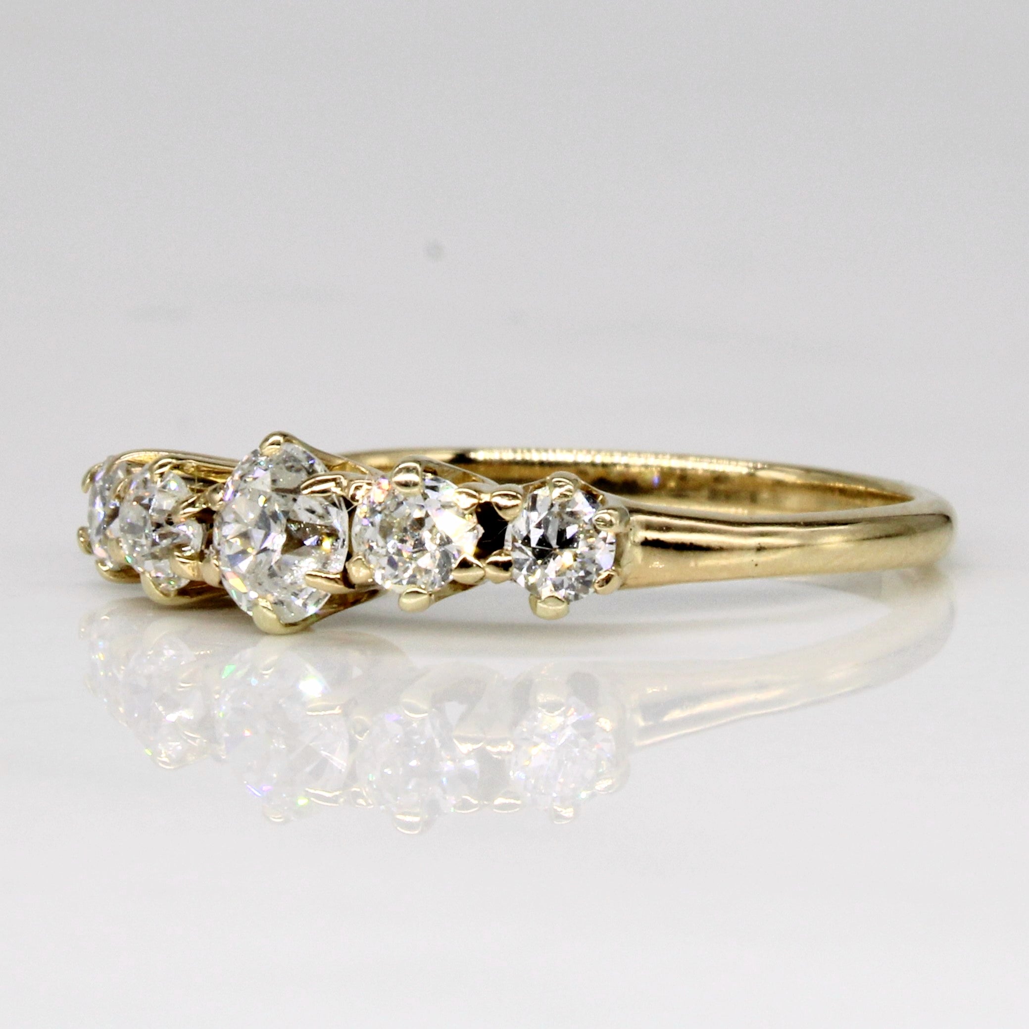 Exquisite Vintage 5-Stone Diamond Ring | 1.01ctw Total Weight | Size 7.75 | Perfect for Anniversaries, Engagements & Special Occasions