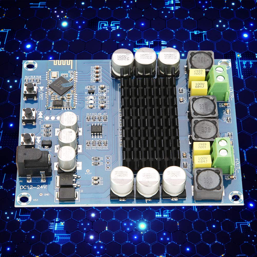 Walfront 120Wx2 TPA3116D2 CSR8635 4.0 Bluetooth Digital Audio Amplifier Board - Dual Channel Stereo Power Amp Module for Home Theater, Car Audio & DIY Speaker Projects