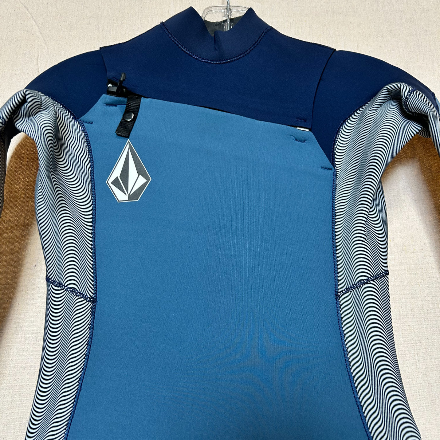 Volcom Boys 3/2 Chest Zip Wetsuit - Blue for Surfing, Swimming & Water Sports | Kids' Thermal Rash Guard