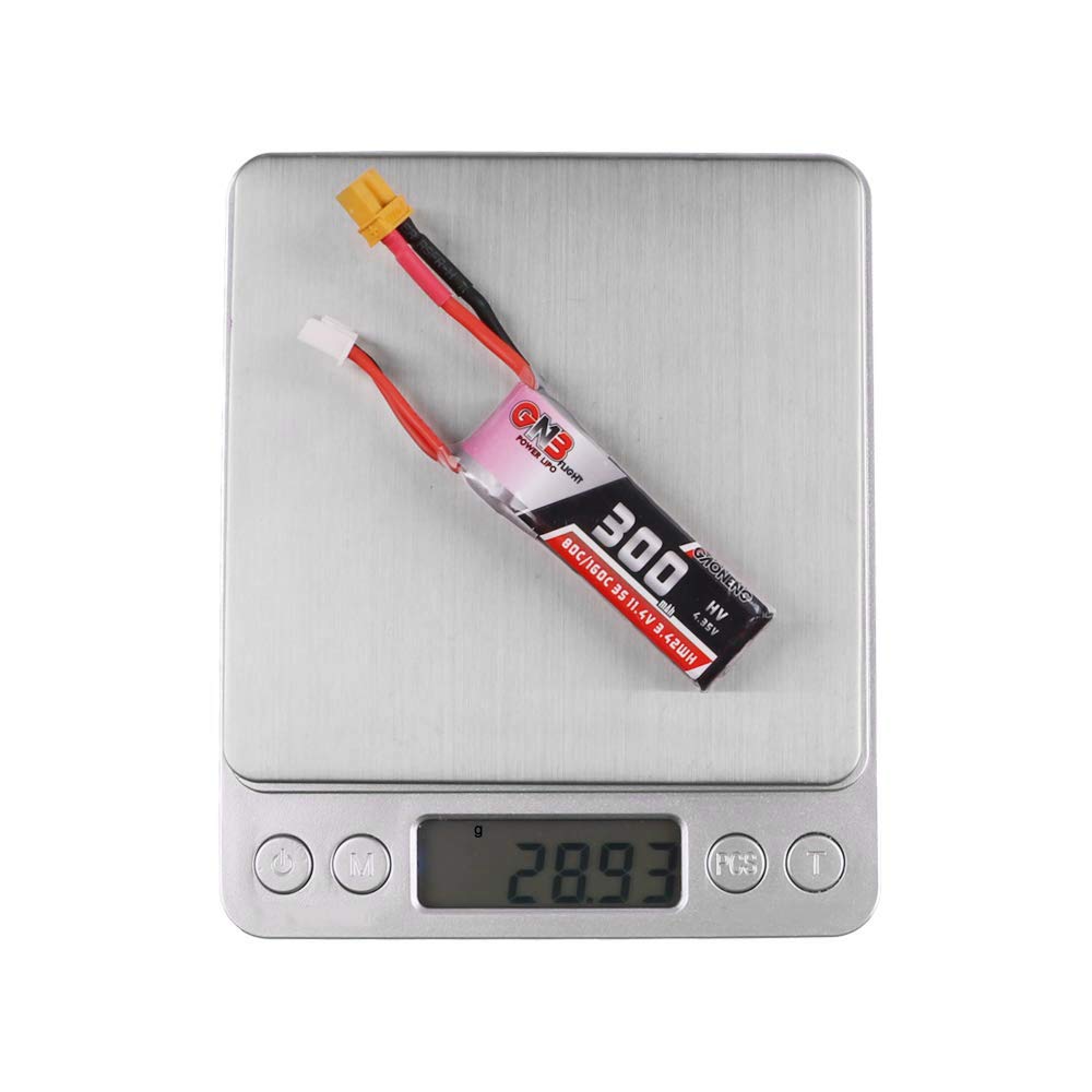 GAONENG 11.4V 300mAh 3S HV LiPo Battery 80C/160C with XT30 Connector for FPV Racing Drones - High Performance RC Drone Battery Pack (2PCS) - Perfect for FPV Quadcopters, Mini Drones and RC Airplanes