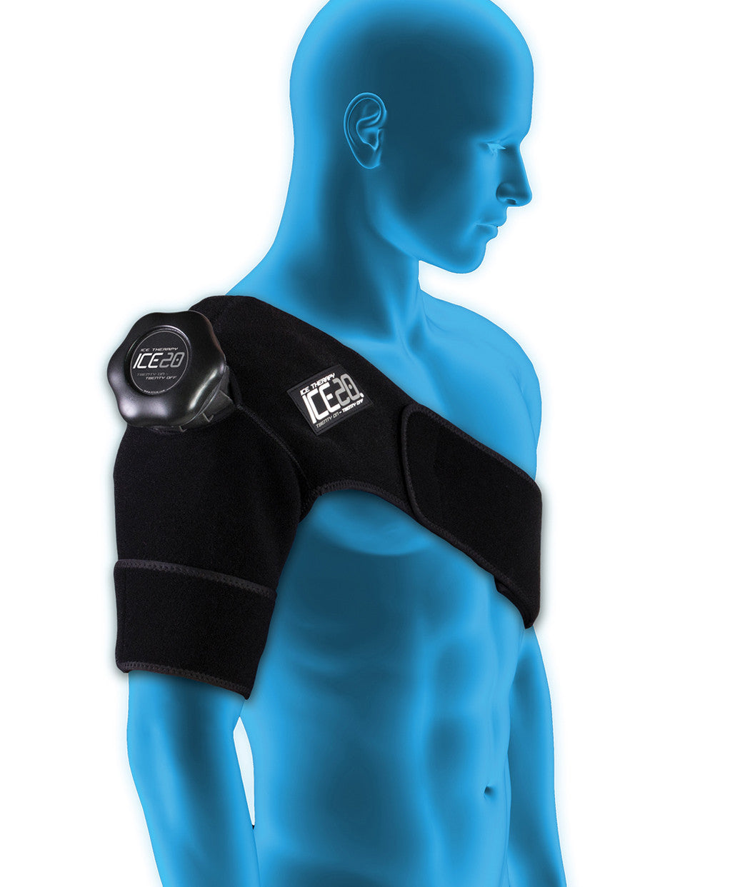 ICE20 Single Shoulder Ice Compression Wrap - Cold Therapy for Shoulder Pain Relief & Injury Recovery - Perfect for Sports, Post-Surgery & Arthritis