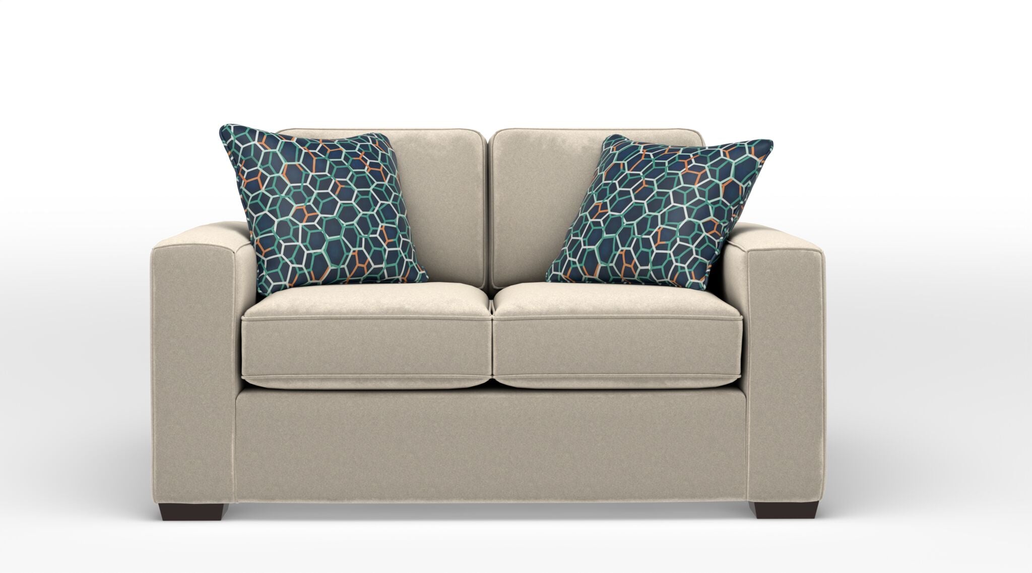 Celeste Loveseat Sofa in Arlo Beige - Modern Two-Seater Couch for Living Room, Bedroom & Small Spaces