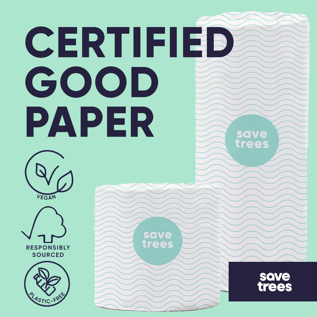Cloud Paper Bamboo Paper Towels - 40 Rolls | Ultra Absorbent & Eco-Friendly Kitchen Towels | FSC-Certified, Plastic-Free, Chlorine-Free | Perfect for Sustainable Home Cleaning & Spill Control