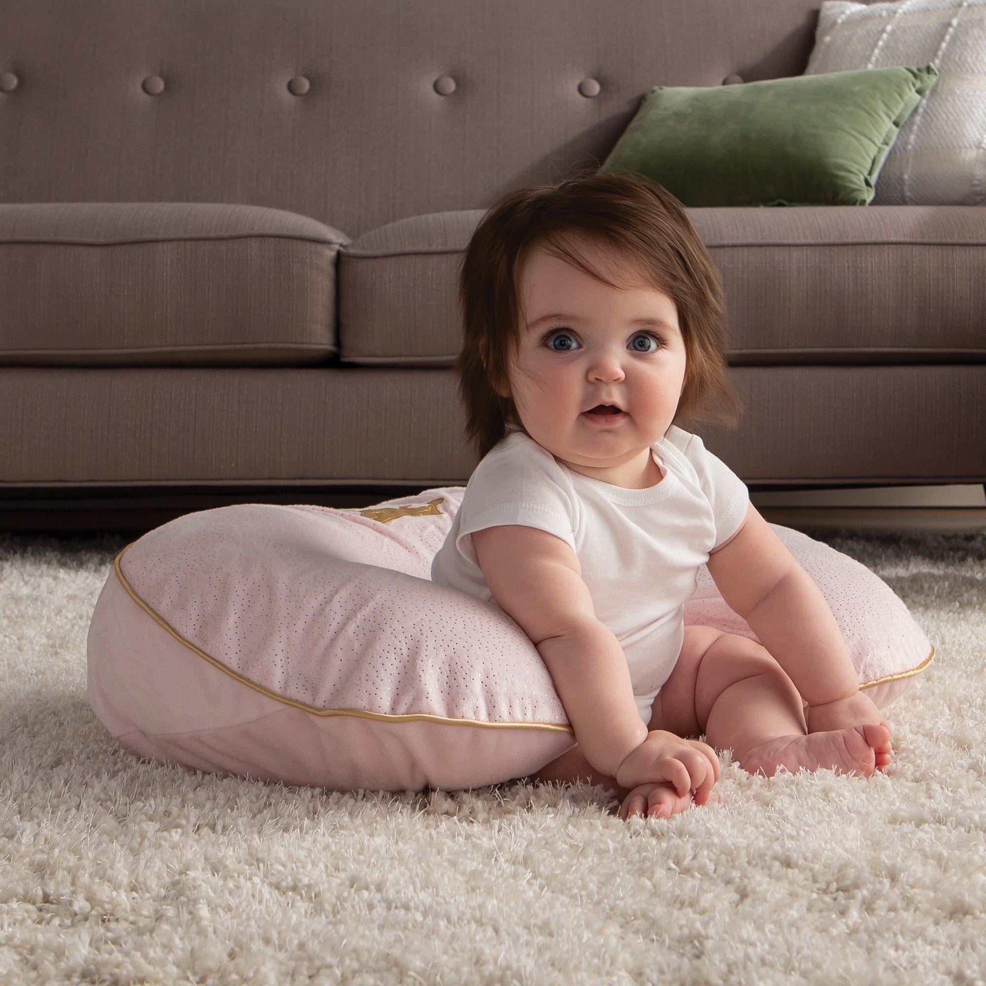 Boppy Luxe Slipcovered Nursing Pillow - Soft & Supportive Breastfeeding Pillow for New Moms, Comfortable Baby Feeding Support for Nursing, Bottle Feeding & Tummy Time
