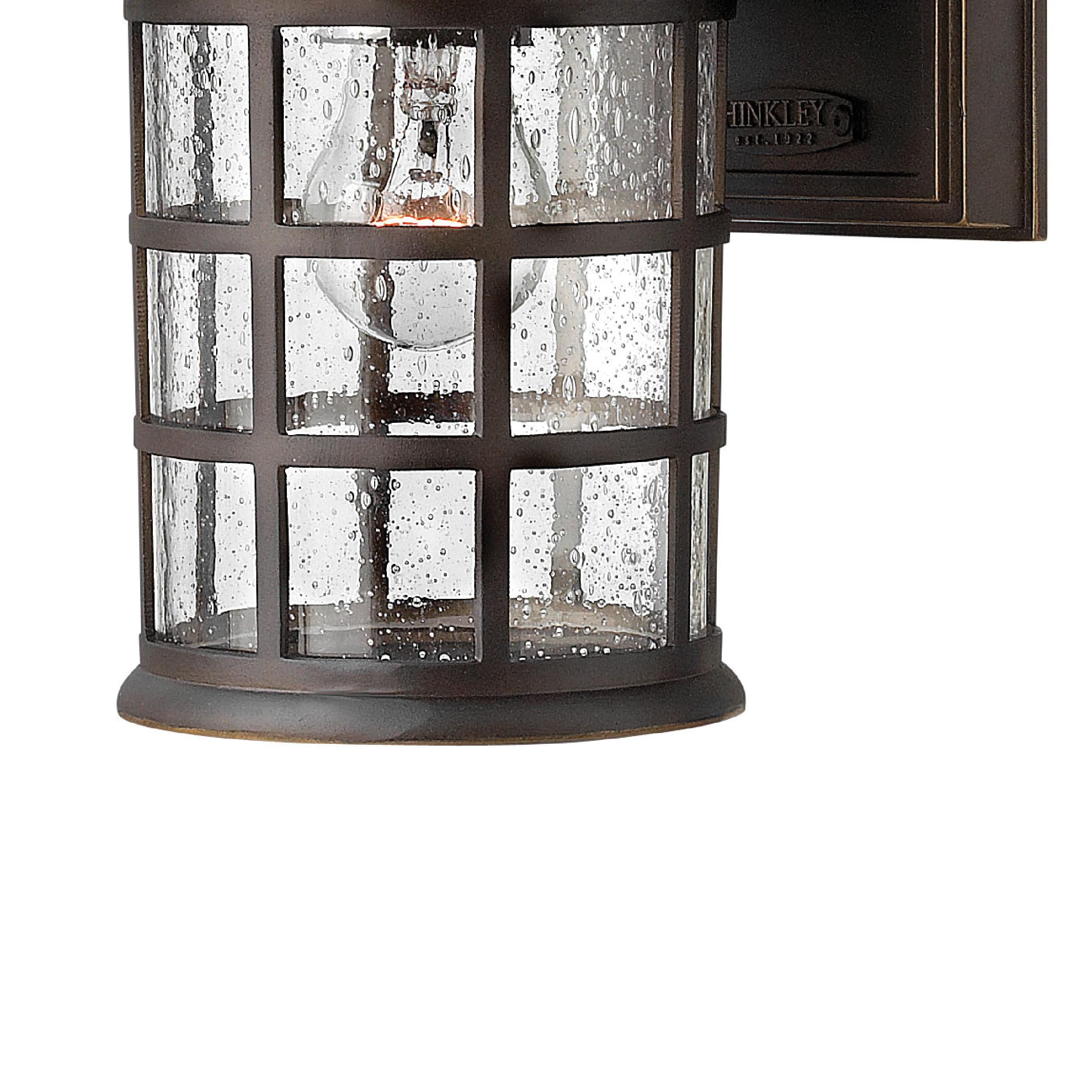 Hinkley Freeport 1800OZ Small Outdoor Wall Mount Lantern - New England Style Cast Aluminum Fixture with Clear Seedy Glass in Oil Rubbed Bronze - Perfect for Porch, Patio, Garden & Entryway Lighting