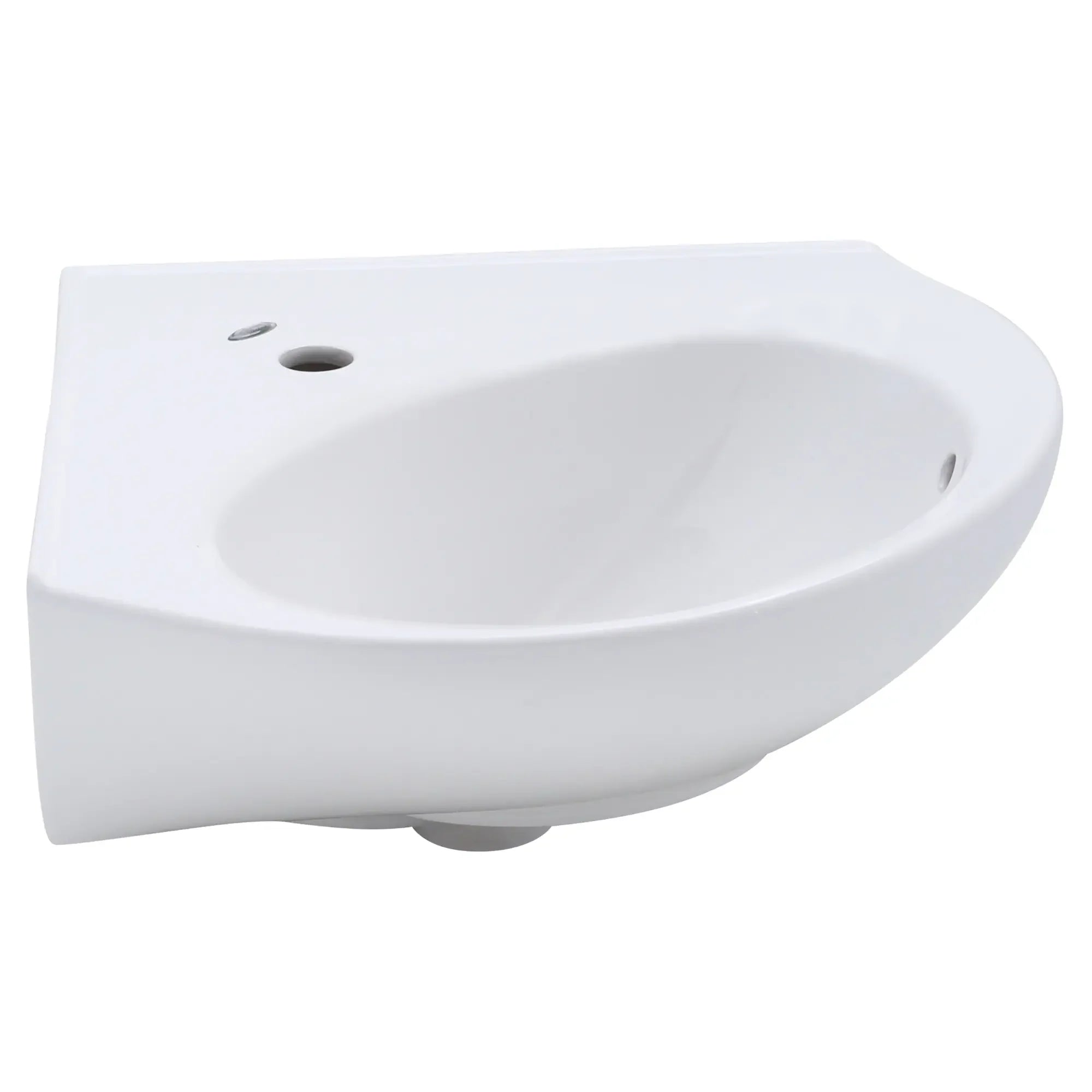 Cornice Center Hole Only Pedestal Sink Top - Modern Bathroom Vanity for Small Spaces, Perfect for Powder Rooms & Guest Baths