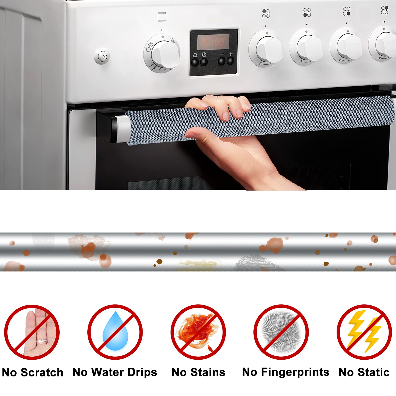 7-Piece Washable Refrigerator Door Handle Covers - Anti-Slip Kitchen Appliance Protectors for Fridge, Oven, Microwave & Dishwasher - Prevents Fingerprints & Food Stains - Perfect for Modern Kitchens & Home Decor