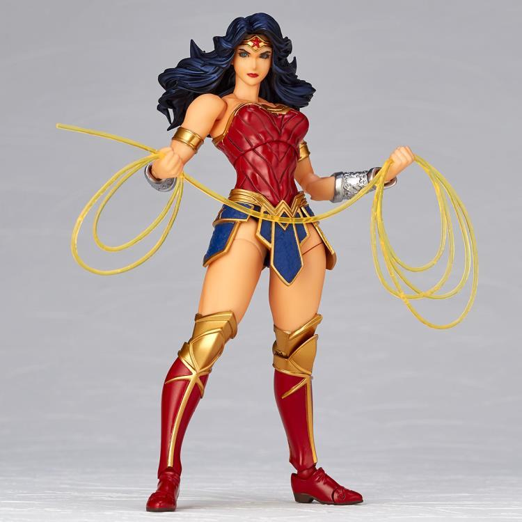 Amazing Yamaguchi Revoltech No. 017 Wonder Woman Action Figure - Highly Articulated Collectible for DC Fans & Display