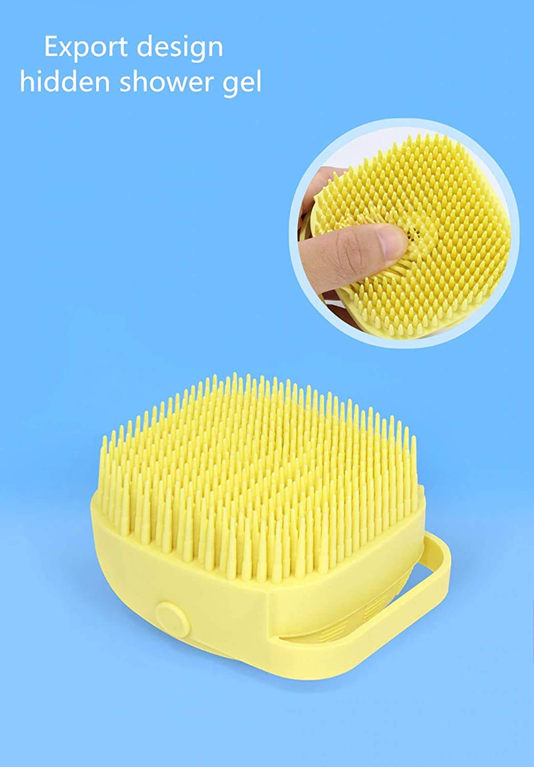 Orrda Silicone Bath Body Shower Brush with Soft Bristles - Exfoliating Massage Brush for Deep Cleaning, Shampoo Dispenser & Skin Scrubber - Ideal for Men & Women (Multicolor) - Perfect for Spa, Home Bathing & Relaxation