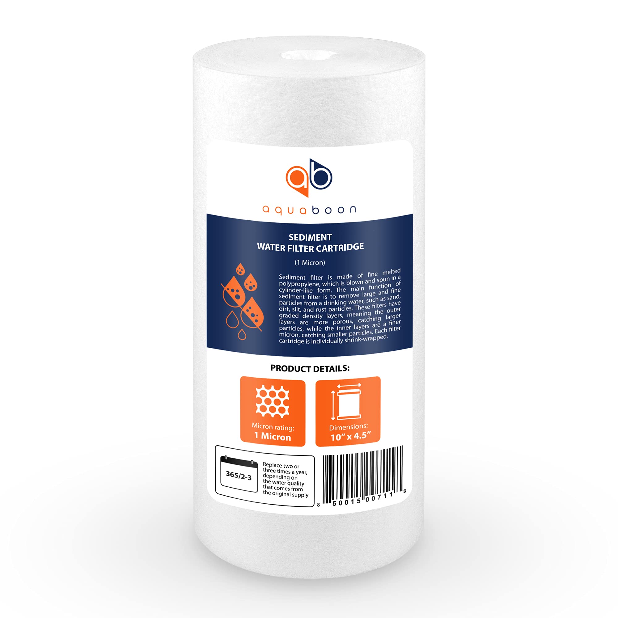 Aquaboon Whole House 1 Micron Sediment Water Filter Cartridge - 10