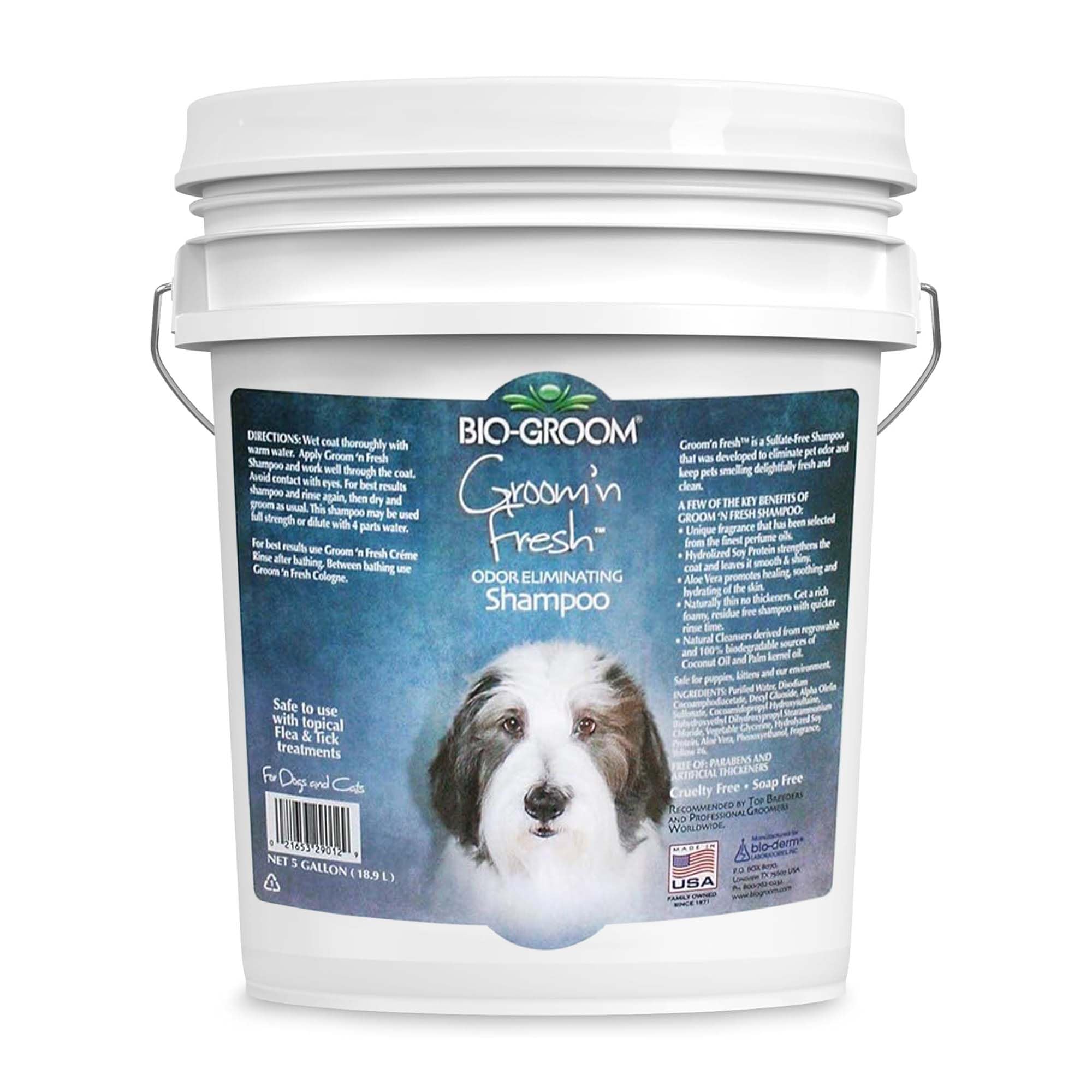 Bio-Groom Groom'n Fresh Dog Shampoo | Odor Eliminating Pet Shampoo for Dogs & Cats | Cruelty-Free USA Made | 5 Gallon Bulk Size | Perfect for Professional Groomers & Pet Salons