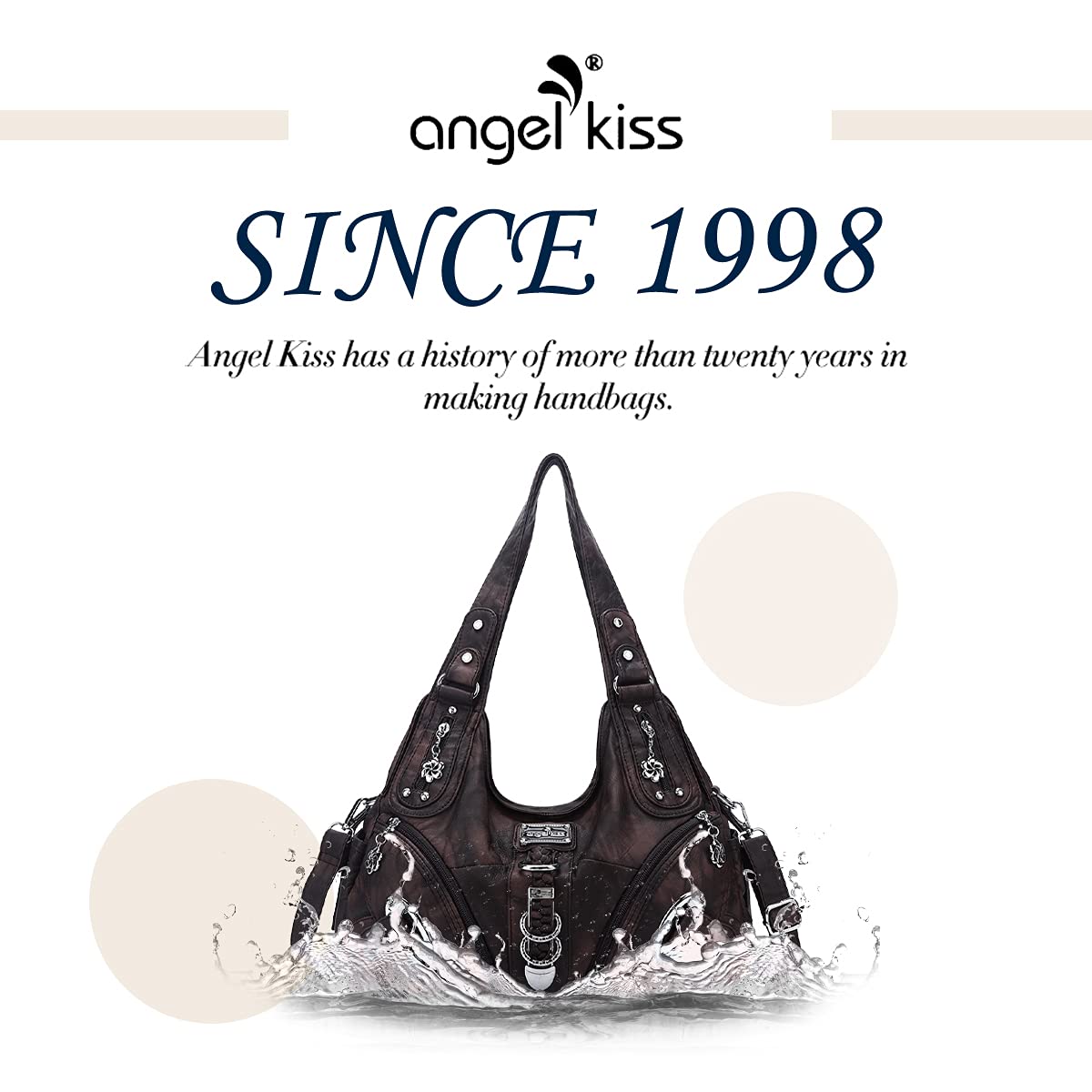 Angelkiss Women's Hobo Purses & Handbags - Large Satchel Shoulder Bag for Daily Use - Perfect for Work, Travel, and Shopping