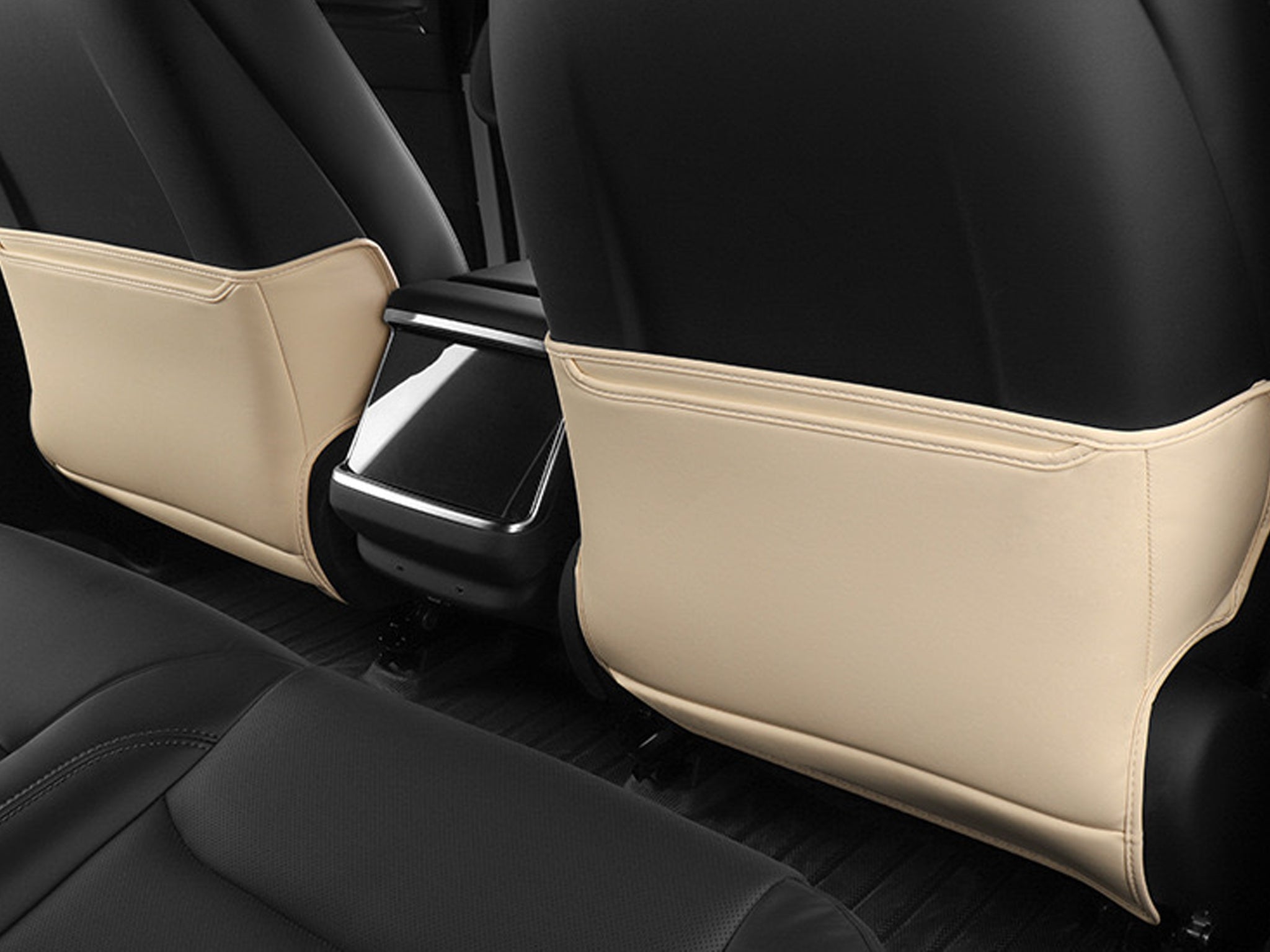 Tesla Model S/X Seat Back Kick Protector Mats - Durable Car Seat Protectors for Kids & Pets - Perfect for Road Trips, Family Travel and Daily Commutes