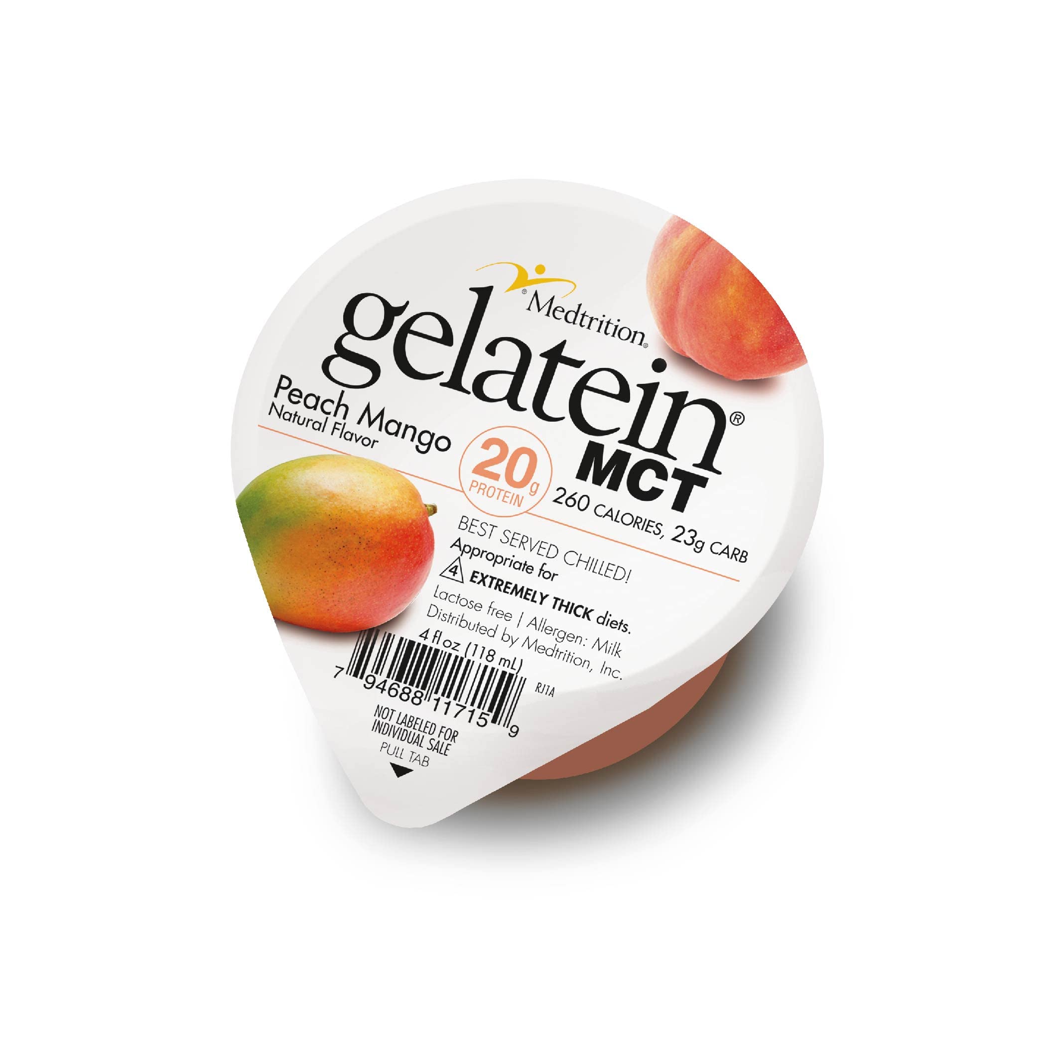 Gelatein MCT Peach Mango Protein Snack - 20g Protein per Serving, Easy to Swallow for Dysphagia & Fluid Restricted Diets - Perfect Pre/Post Workout, Keto & Low-Carb Friendly (36 Count) - Great for Elderly Nutrition, Hospital Recovery & Fitness Enthusiasts