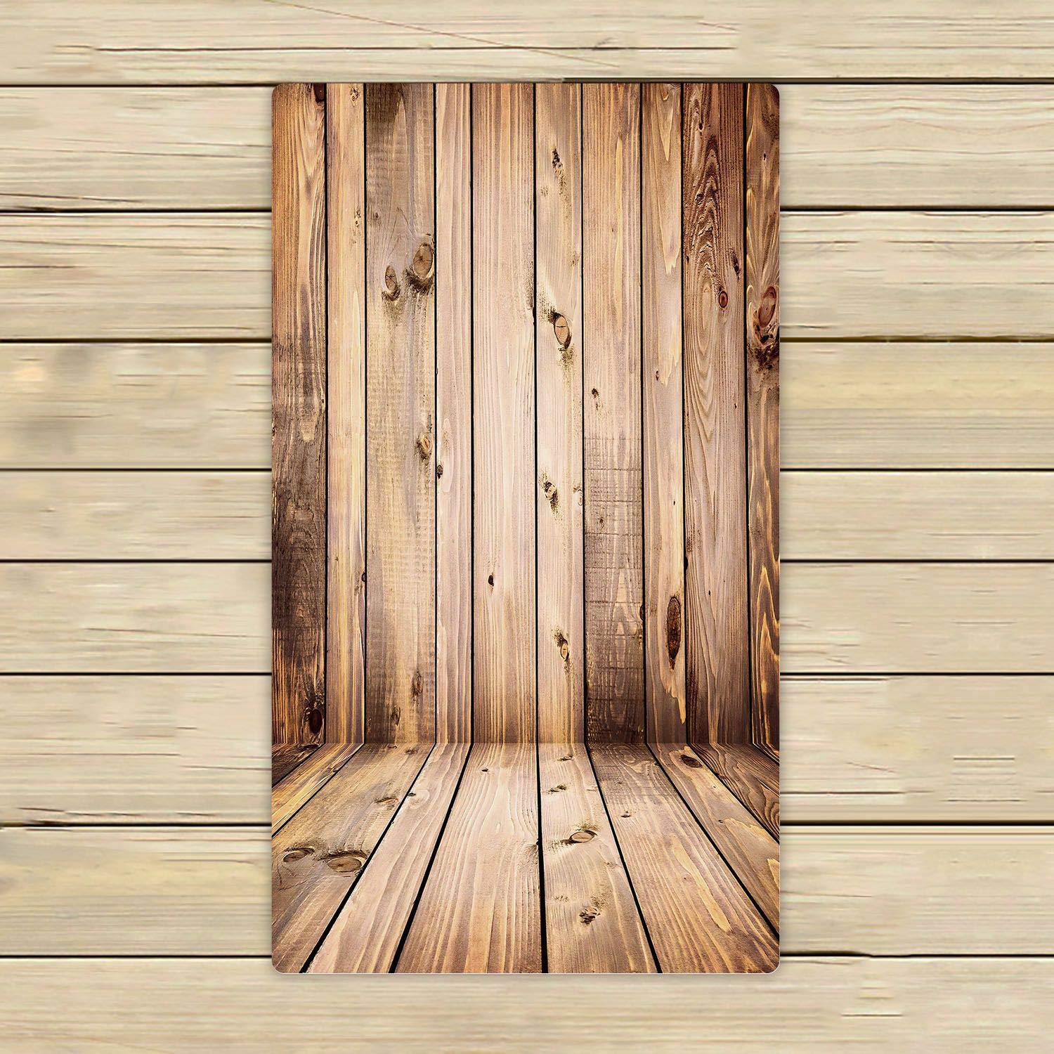 Premium Brown Wooden Planks Towels - 16x28 Inch Soft Absorbent Bath, Beach, Pool & Spa Towels for Travel, Gym & Hand Towel Use - Perfect for Swimming, Yoga, Lounging & Gifts