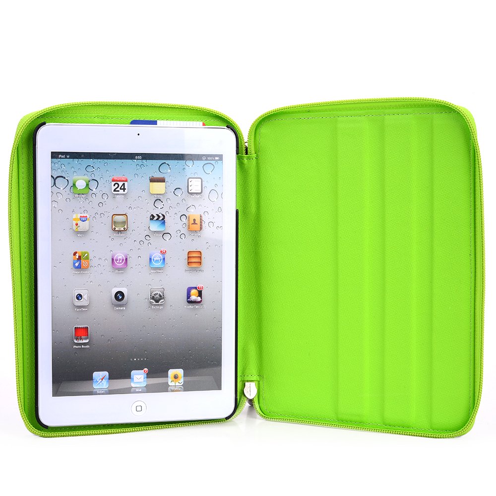 Premium Kroo 8-Inch Tablet Case with Built-In Stand & Card Slot - Purple Protective Cover for iPad/Samsung Galaxy Tab - Perfect for Work, Travel & Home Use
