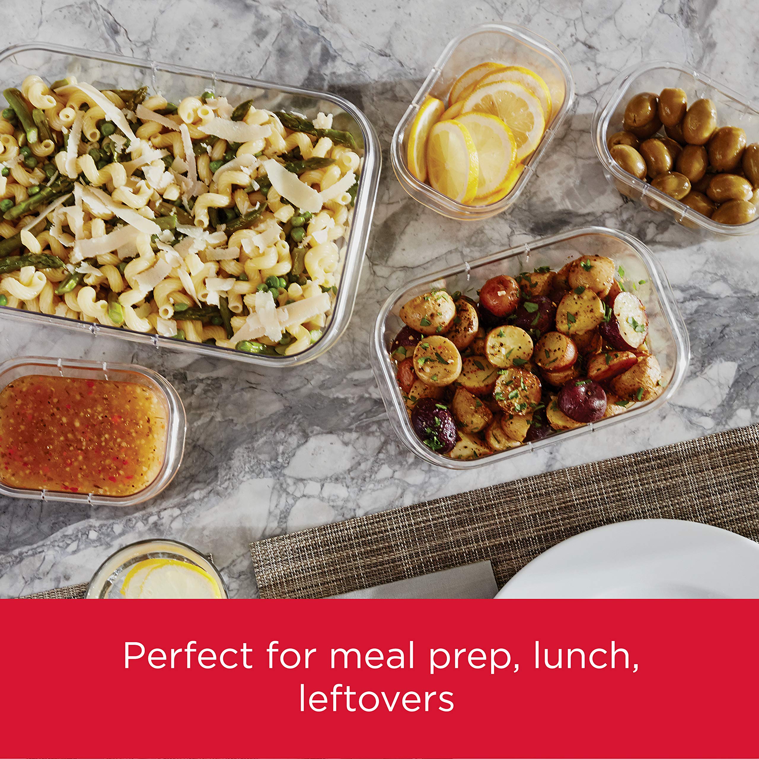 Rubbermaid Brilliance 24-Piece Leak-Proof Food Storage Containers with Lids | BPA-Free Plastic Kitchen Organization Set | Perfect for Meal Prep, Leftovers & Pantry Storage