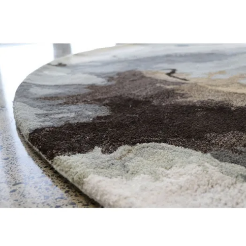 Baya Uluru Round Floor Rug - Sandstone Color 280cm (9.2ft) - Soft Bohemian Area Rug for Living Room, Bedroom, Yoga & Meditation Space