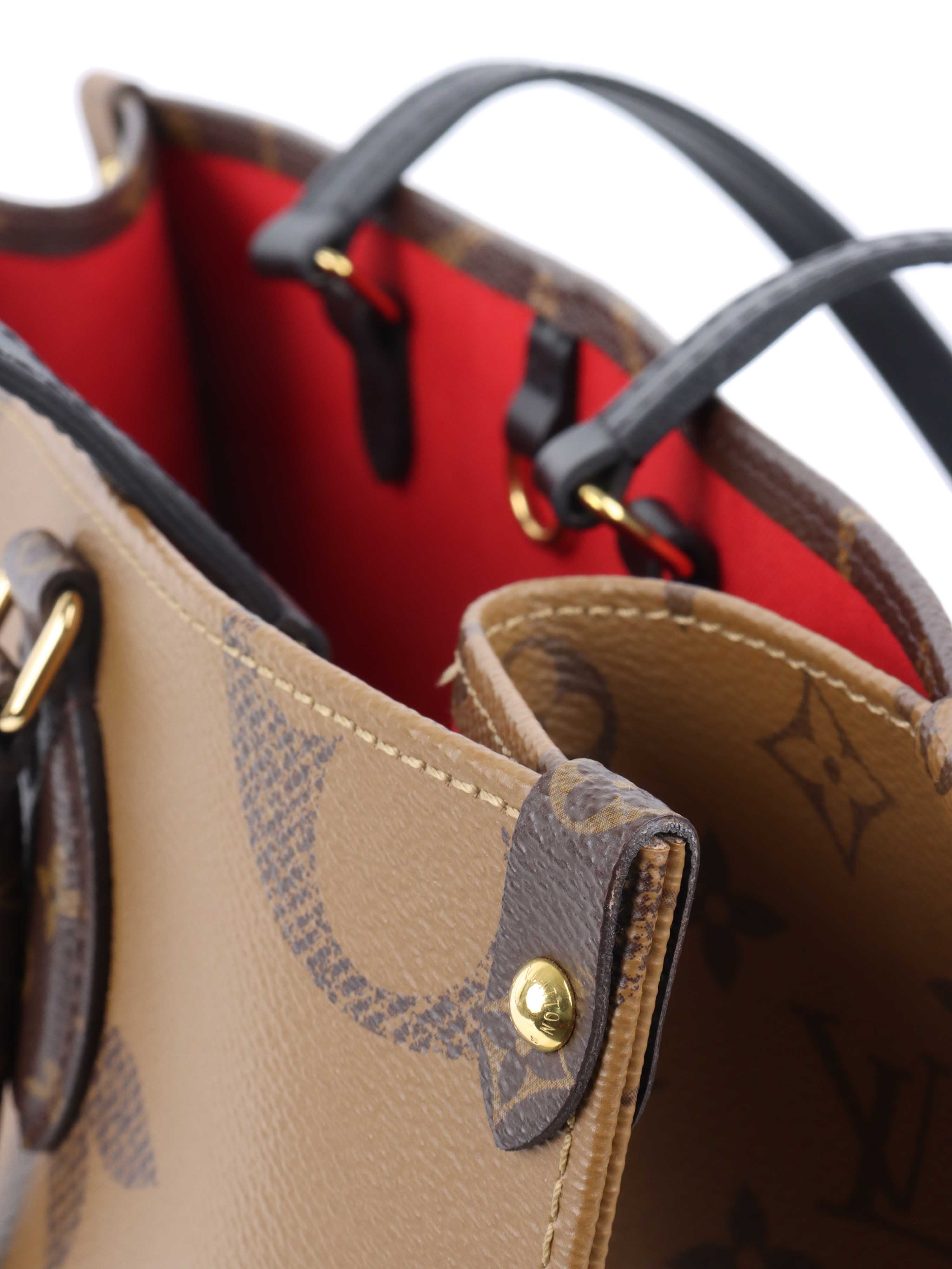 Authentic Louis Vuitton Onthego Reverse MM Tote Bag - Luxury Designer Handbag for Women, Perfect for Work, Travel & Everyday Use