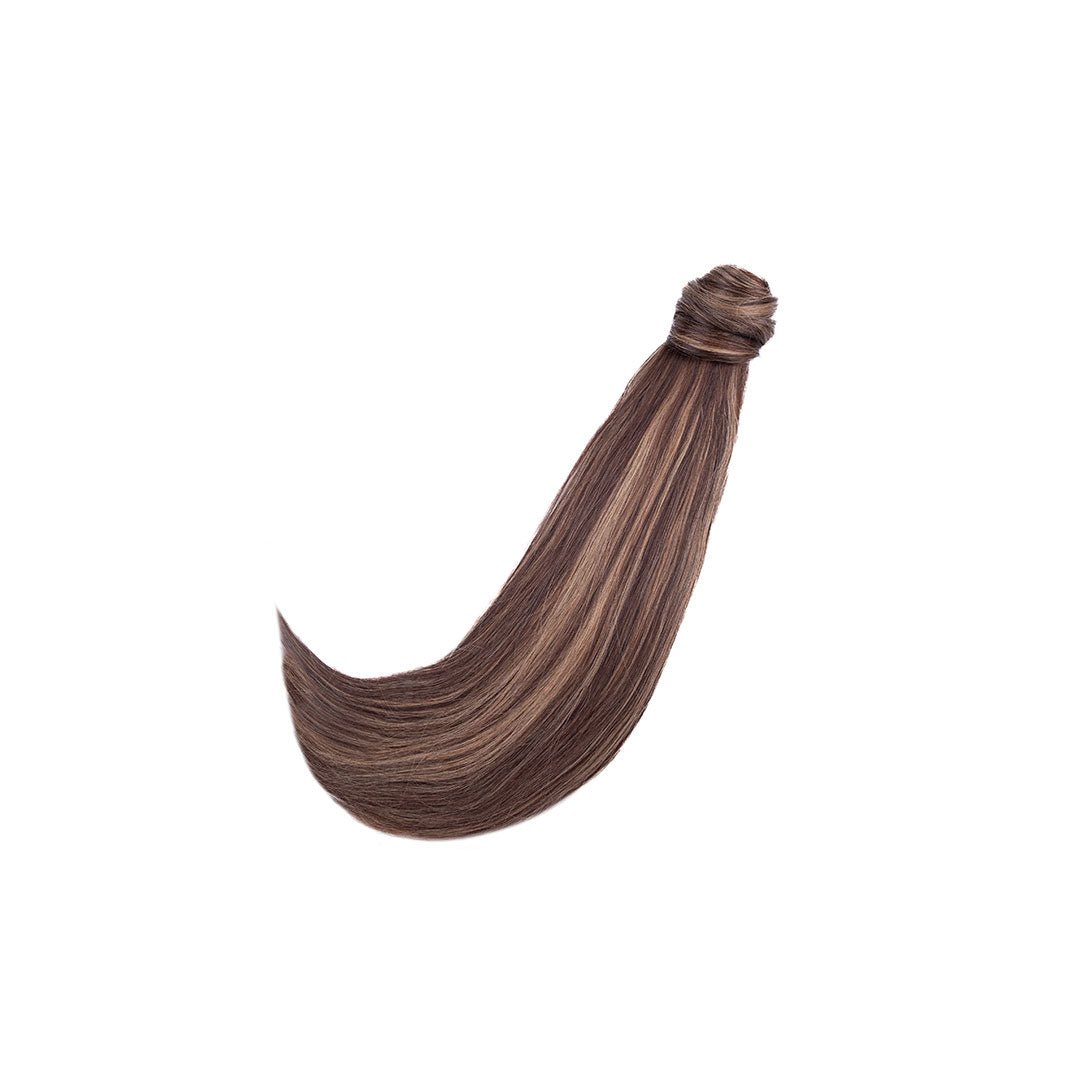 Amazing Hair Synthetic Ponytail Extension - 2/10 Brown Caramel Color - 20 Inch Long - Perfect for Parties, Weddings & Everyday Styling