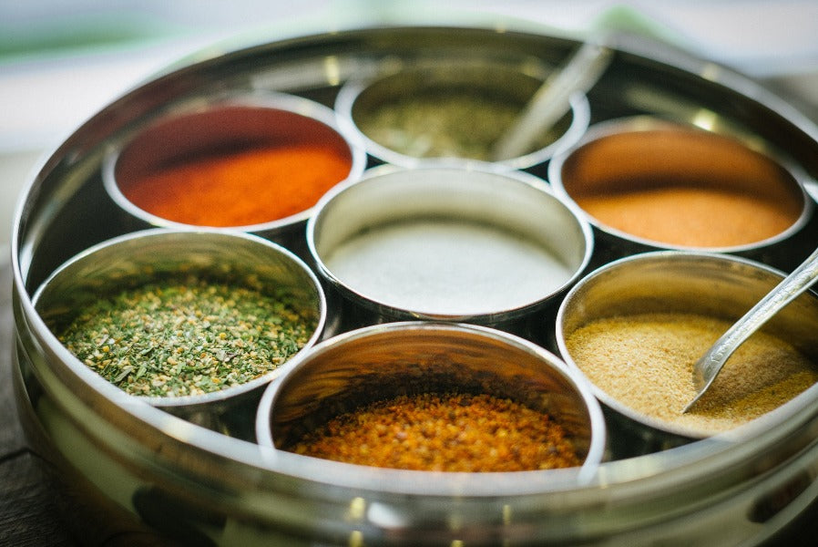 Premium Stainless Steel Masala Dabba Spice Box - 7 Compartment Indian Spice Storage Container for Kitchen - Perfect for Organizing Spices, Cooking, and Meal Prep