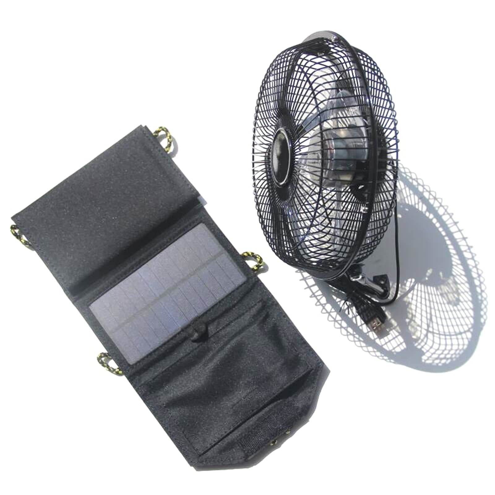 Solar Powered Fan - 8 Inch Portable Cooling Fan with 7W Solar Panel for Outdoor, Home, Office, Travel, Greenhouse, Boating, Fishing & Camping - Ideal for Patio, Tent, RV, and Worksite Ventilation