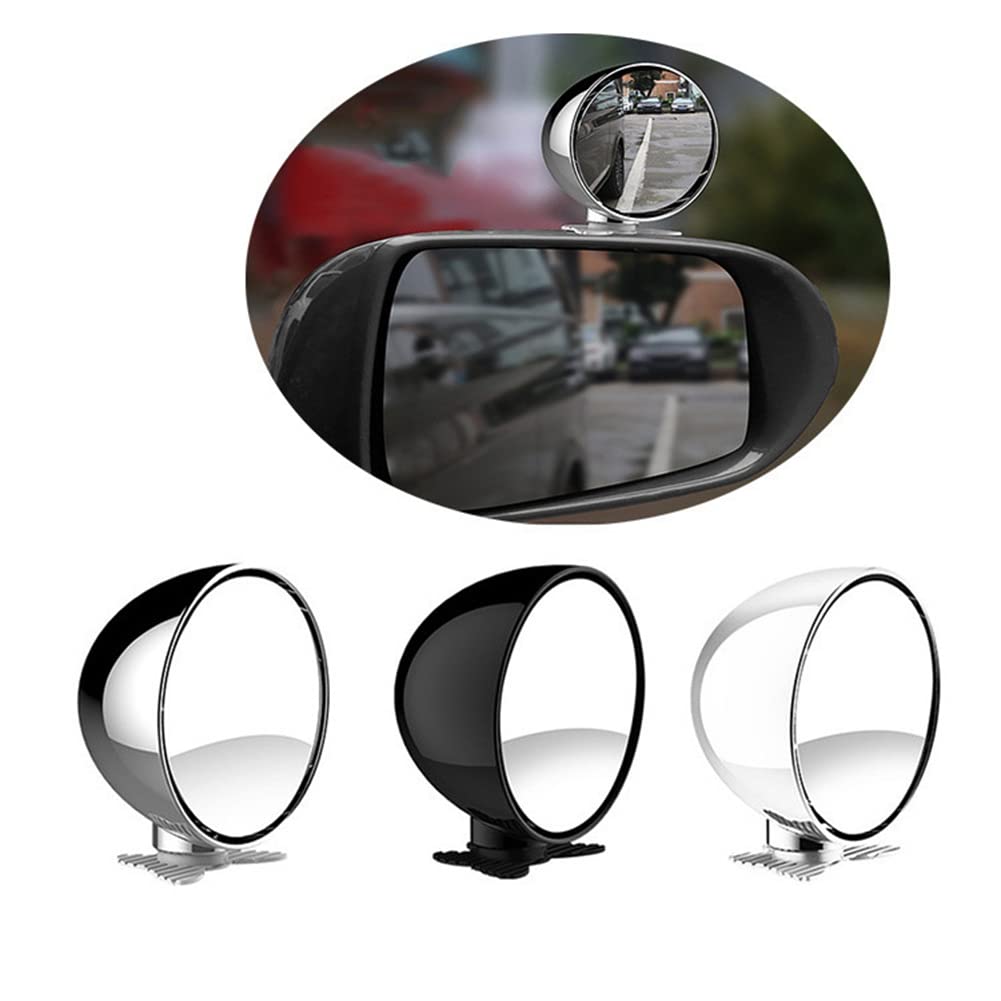 360° Adjustable Wide Angle Blind Spot Mirror for Cars & Trucks - Universal Fit Side Rearview Mirror, 65mm White - Enhance Safety for Parking, Lane Changes & Reversing
