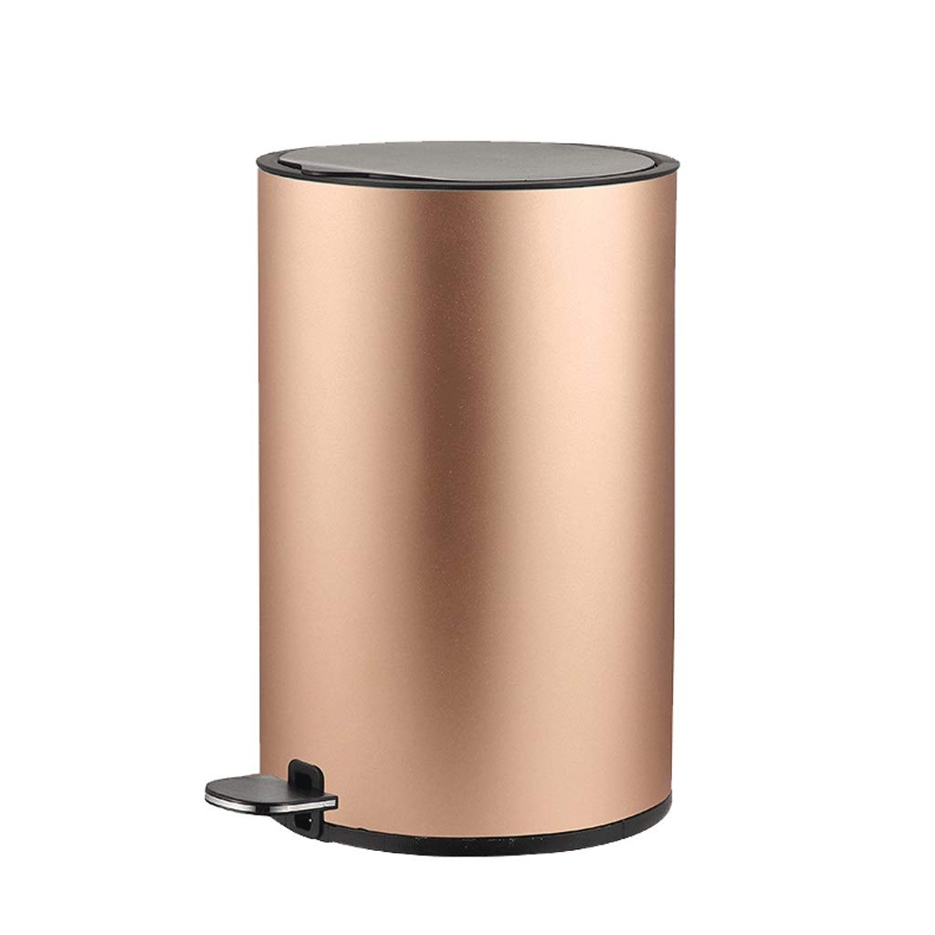 FABAX 13 Gallon Stainless Steel Step Trash Can with Lid & Secure Slide Lock - Slim Kitchen Garbage Bin with Steel Pedal for Hands-Free Use - Perfect for Home, Office, and Commercial Spaces