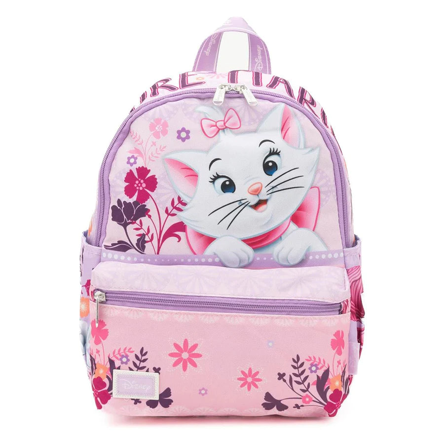 Disney The Aristocats Marie 13-Inch Nylon Mini Backpack for Kids - Cute Cat-Themed School Bag for Girls, Daycare, Travel & Disney Fan Gifts