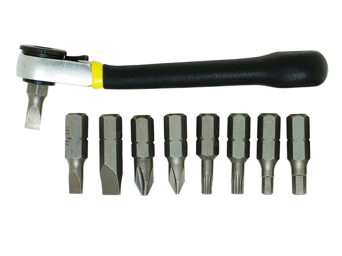 General Tools 80075 9-Piece Ratchet Offset Screwdriver Set - Perfect for Tight Spaces & DIY Home Repairs