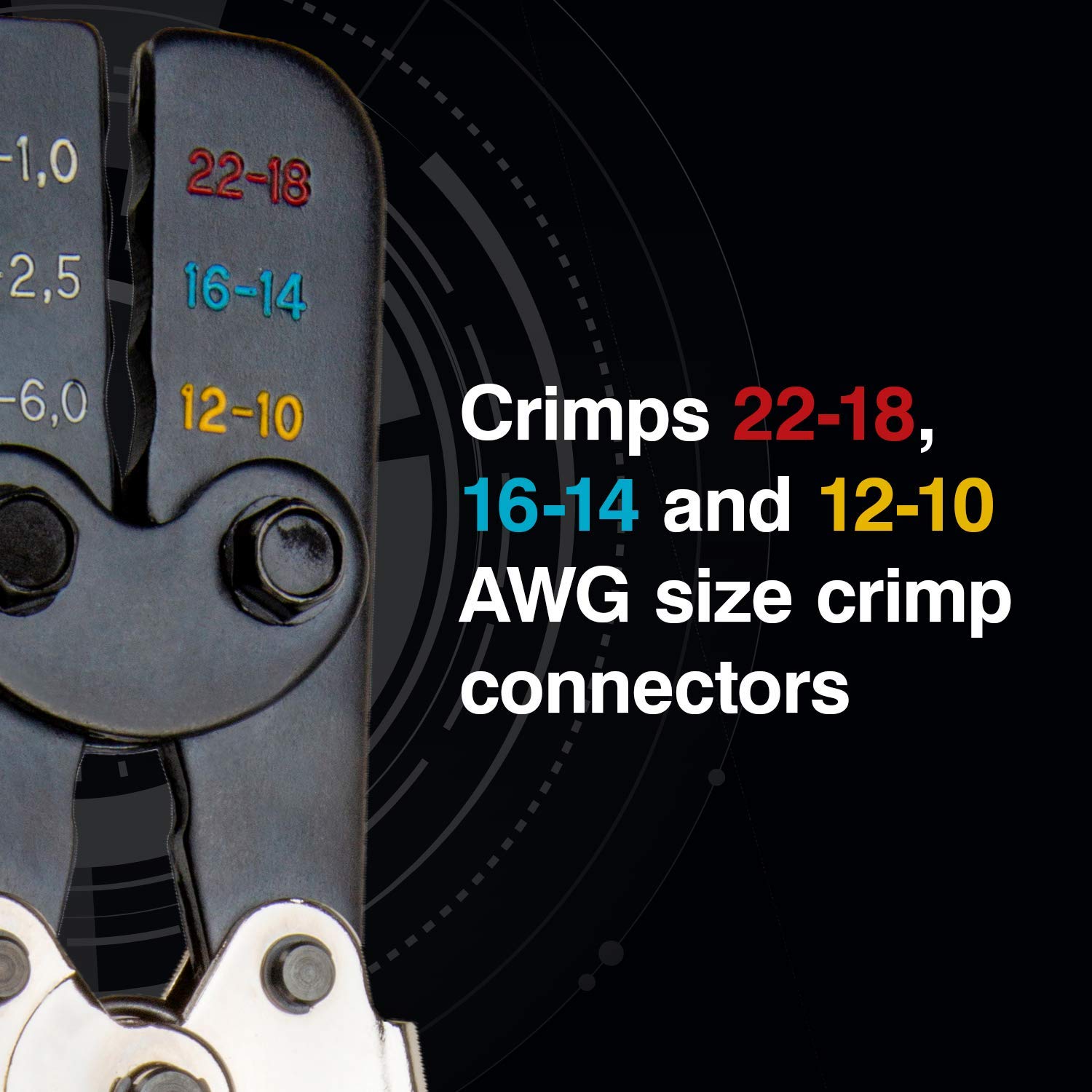 Professional Ratcheting Wire Crimper Tool - Master Appliance Pro Crimping Pliers for Electric & Heat Shrink Connectors (Model 35084) - Perfect for Electrical Wiring, DIY Projects & Automotive Repairs