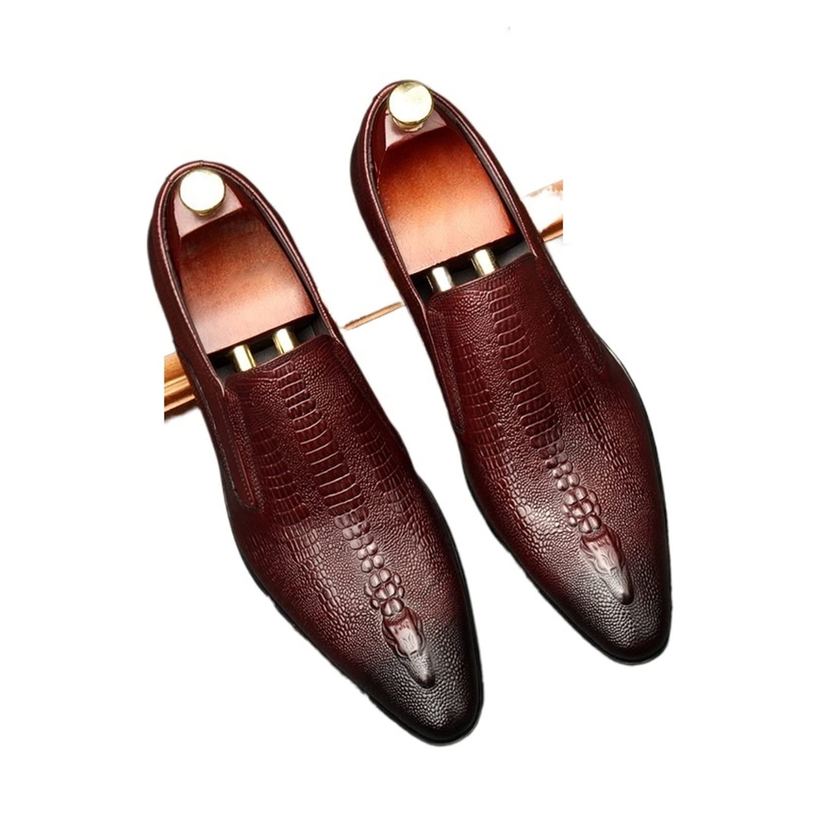 SAXTZDS Handcrafted Men's Wedding Oxford Shoes - Black Leather Dress Shoes for Business & Formal Occasions | Slip-Resistant Comfort for Weddings, Office & Special Events