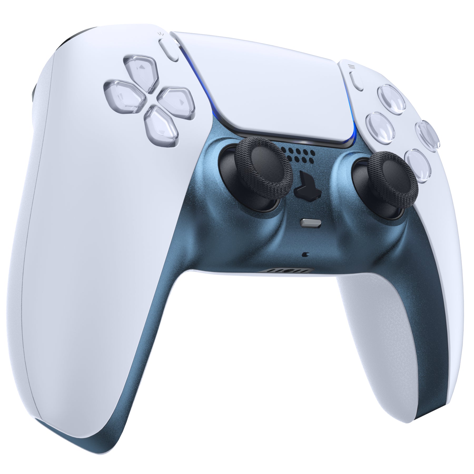 eXtremeRate Metallic Regal Blue PS5 Controller Cover - DIY Replacement Shell with Custom Plates & Accent Rings | Compatible with PlayStation 5 Controller | Gaming Accessories for Enhanced Style & Protection