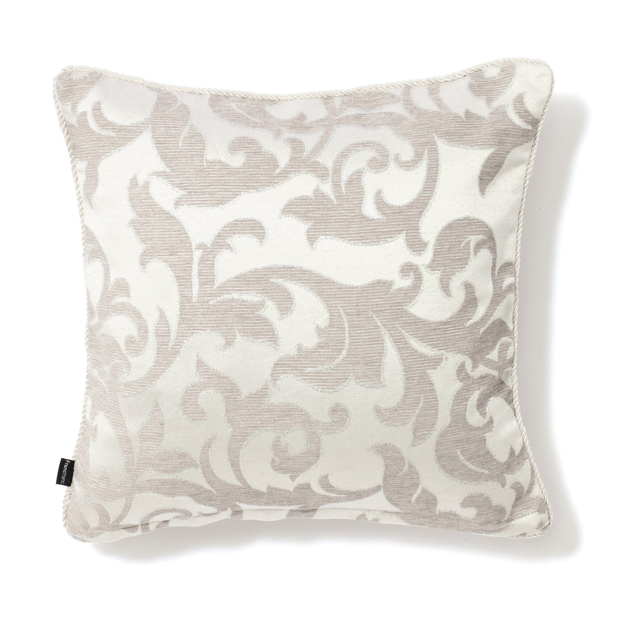 JQ Damask Cushion Cover 18x18 Inches Grey - Luxury Decorative Pillow Case for Sofa, Bed, Living Room & Home Decor