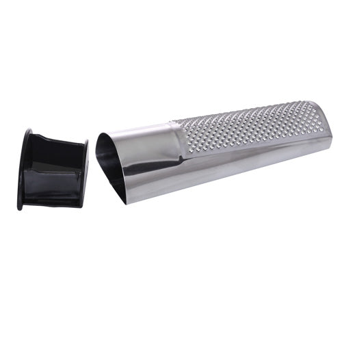 Premium BarConic® Stainless Steel Nutmeg Grater - Microplane Zester for Fresh Spices - Perfect for Baking, Cooking & Cocktail Garnishing