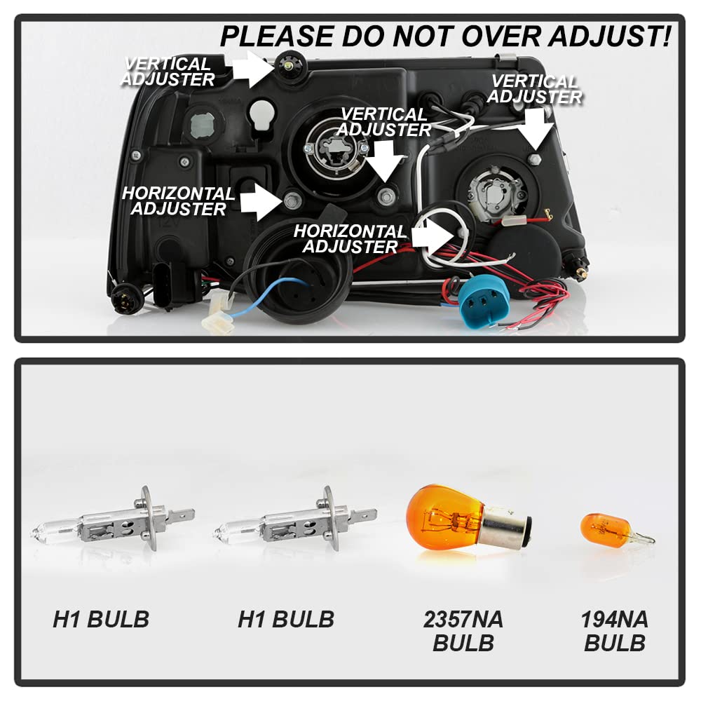 Halo LED Projector Headlights - Black - Compatible with 2001-2011 Ford Ranger Pickup Truck - High Brightness & Energy Efficient - Perfect for Night Driving & Off-Road Adventures