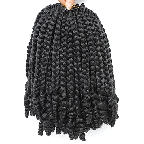 7 Packs 10 Inch Goddess Box Braids Crochet Hair - Boho Synthetic Braiding Hair Extensions for Black Women (1B Color) | Perfect for Protective Styles, Everyday Wear & Special Occasions