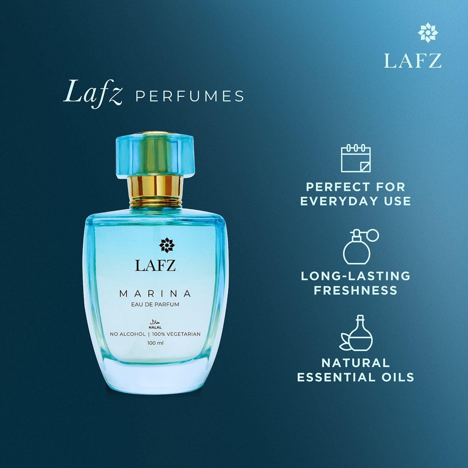 Marina Eau De Parfum for Women - 3.4oz/100ml Luxury Floral Fragrance | Perfect for Date Night, Office & Special Occasions