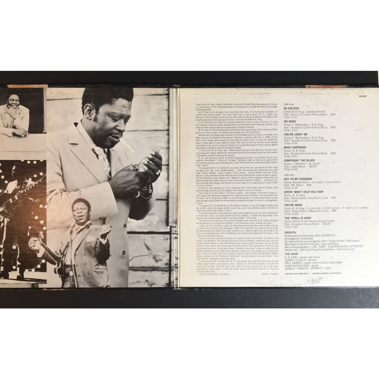 Authentic Signed B.B. King Album with Epperson COA - Rare Collectible Music Memorabilia for Fans & Vinyl Enthusiasts - Perfect for Display in Music Rooms, Man Caves & Collector's Showcases