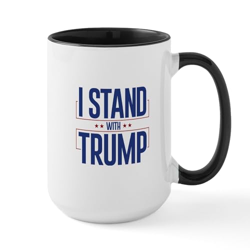 White/Black Inside - I Stand With Trump Mug