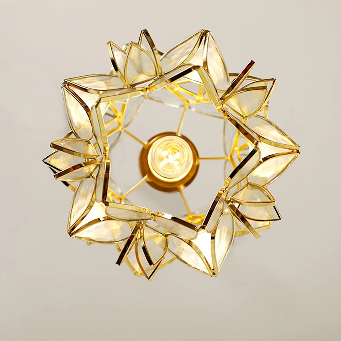 Handmade Capiz Shell Pendant Light - Natural Seashell Chandelier for Dining Room, Bedroom & Living Room Decor