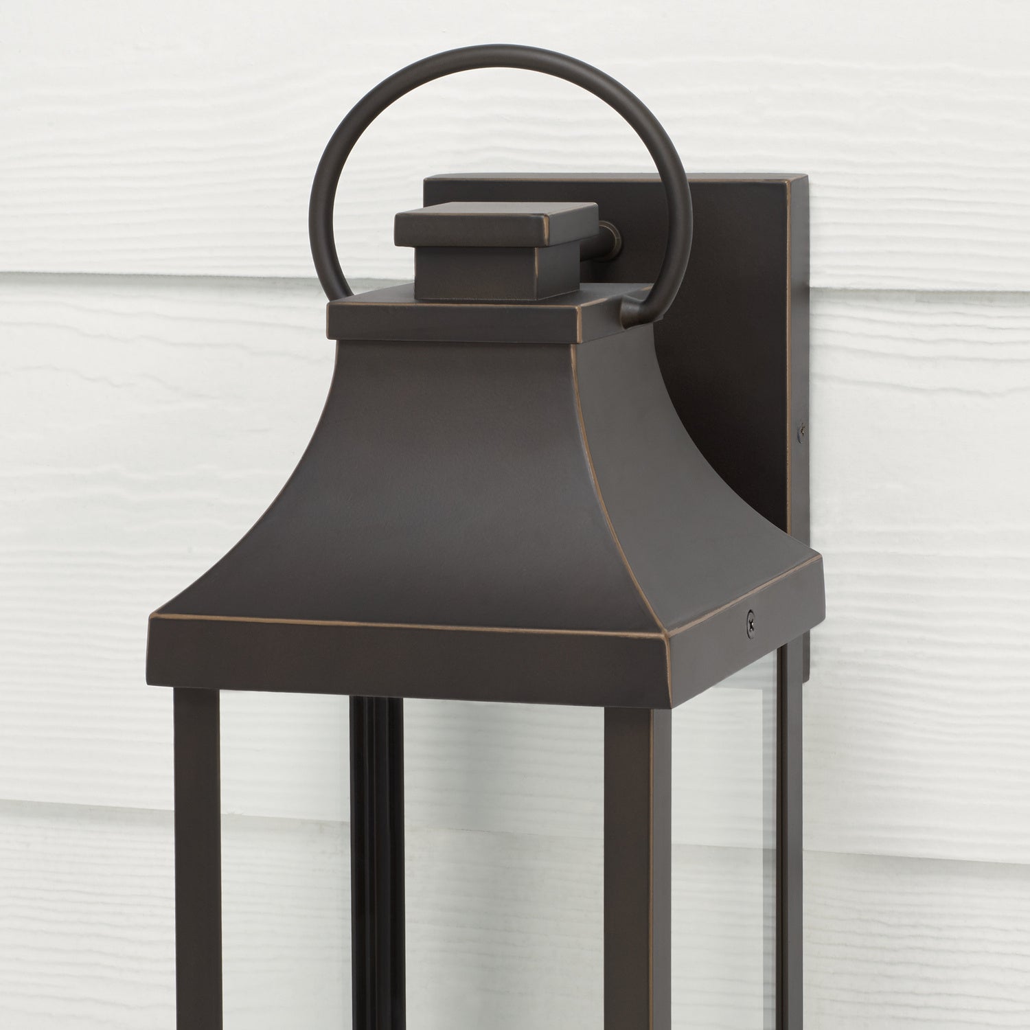 Capital Lighting One Light Outdoor Wall Lantern - Weatherproof Exterior Sconce for Porch, Patio & Garden Lighting | Durable Metal Design with Clear Glass Shade