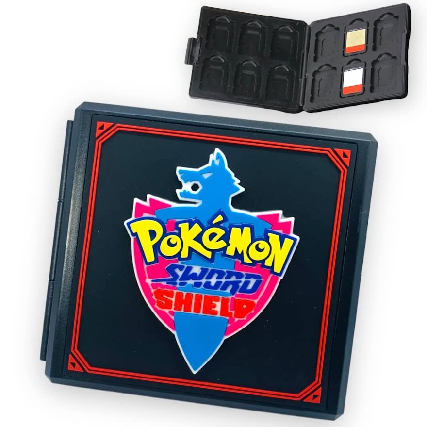 Nintendo Switch Game Card Case - Travel Storage Holder for 12 Switch Games & 12 Micro SD Cards - Compatible with Pokemon Sword & Shield - Perfect for Gaming On-The-Go & Organizing Your Switch Collection