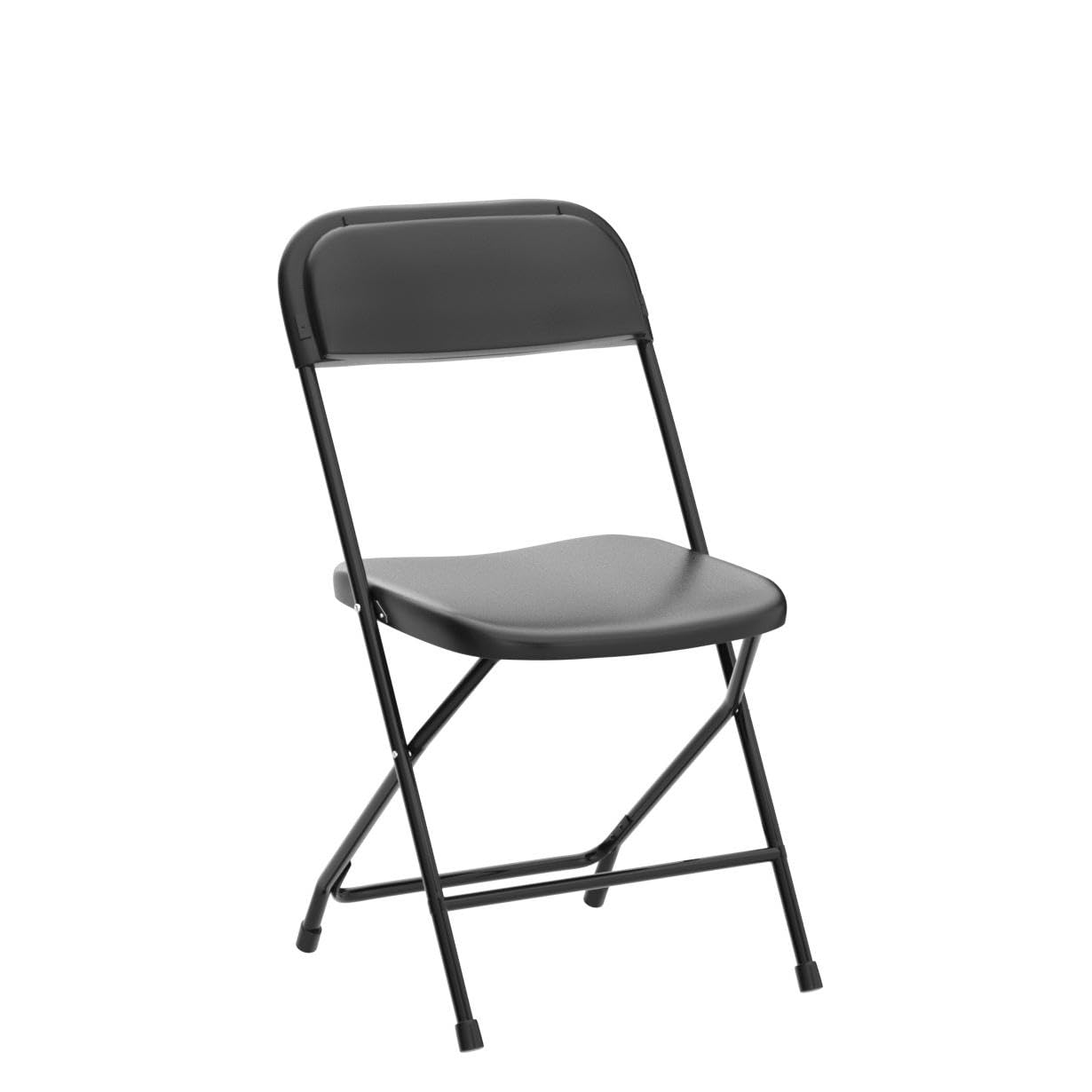 Allpop 5 Pack Black Plastic Folding Chairs - Heavy Duty 300lb Capacity, Steel Frame Stackable Commercial Chairs for Wedding, Party, Office, Indoor & Outdoor Events - Perfect for Banquets, Picnics, Camping and Backyard Gatherings