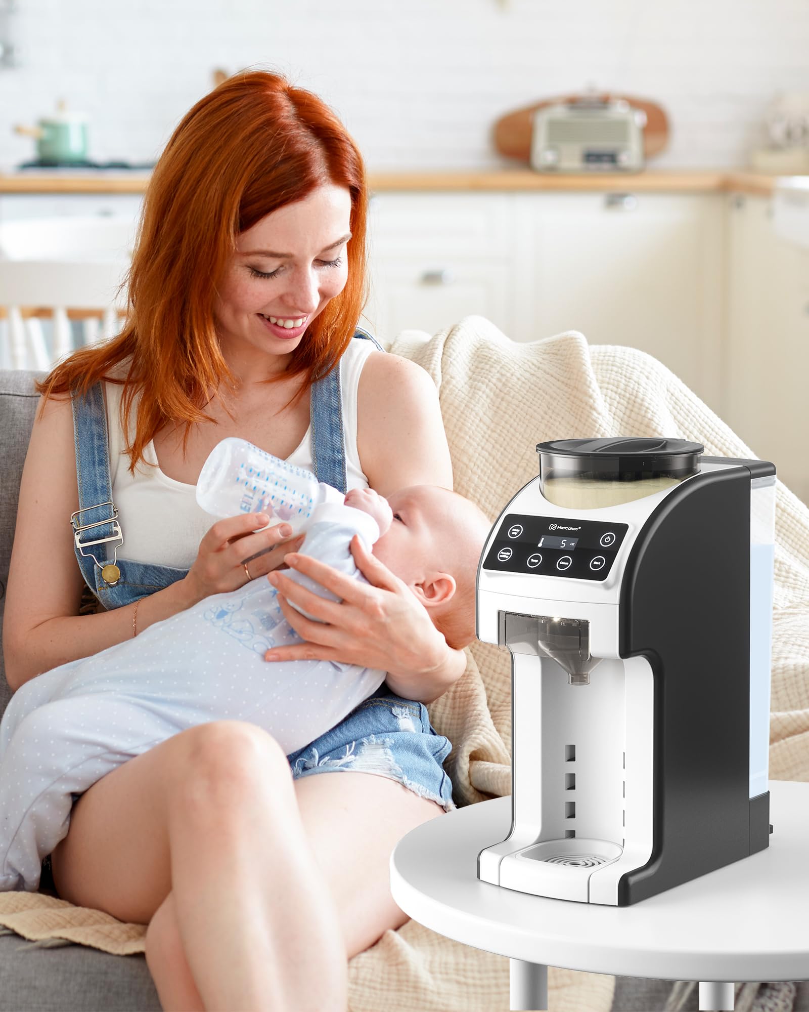 Instant Formula Maker Machine - Fast & Customizable Baby Formula Dispenser with Precise Temperature Control | Automatic Powder Blending for All Bottle Brands | Perfect for Night Feedings & Travel | Black/White