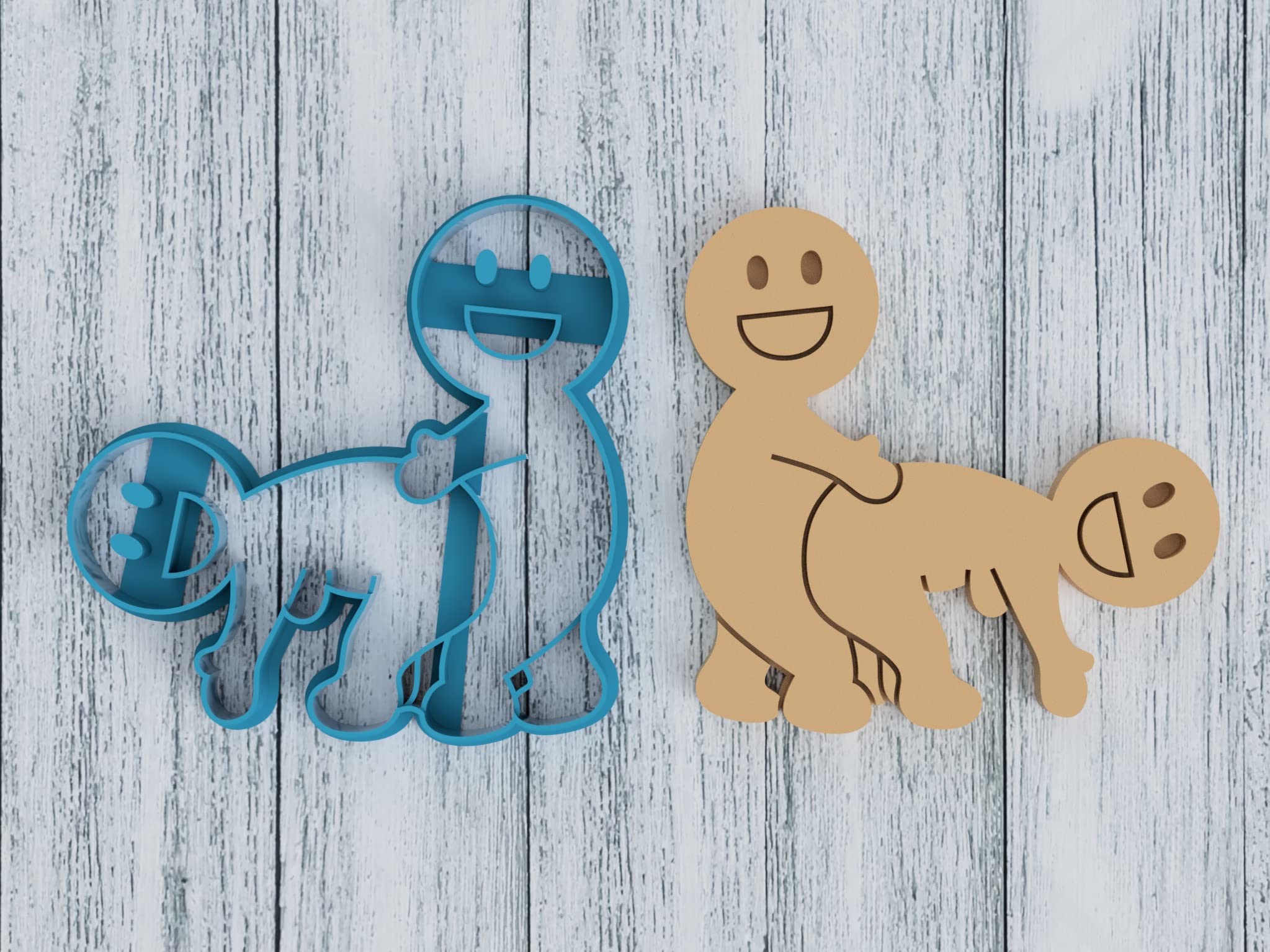 Doggy Style Cookie Cutter Set - 4 Inch Blue Stainless Steel Baking Tool for Sugar Cookies, Fondant, Clay - Perfect for Adult Parties, Bachelorette, and Naughty Baking Gifts